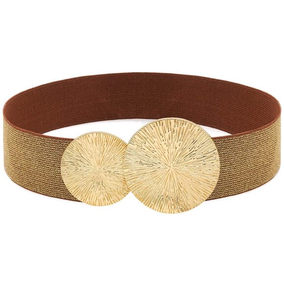 Accessories - 3185 Women Wide Stretchy Waist Belts Elastic Cinch Belt For Dresses Bling